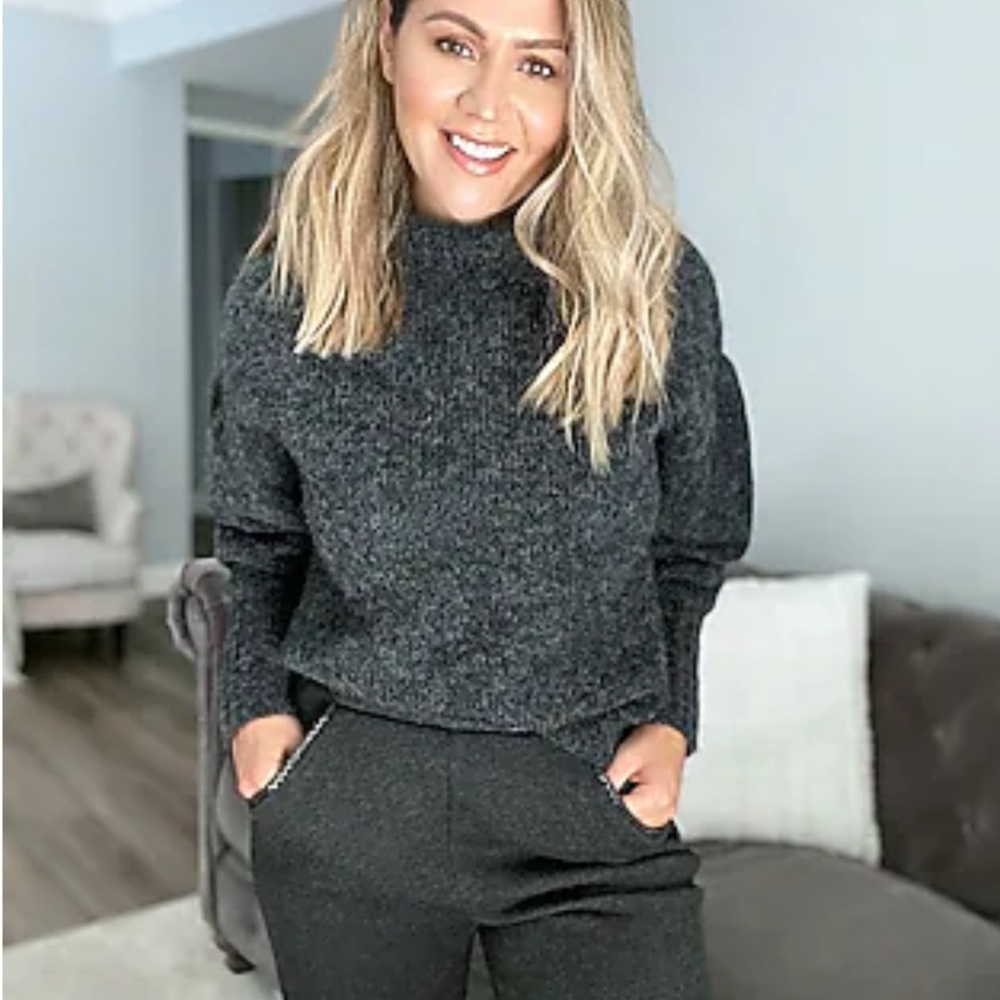 Express Dark Gray Turtleneck Sweater